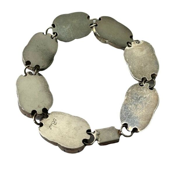 Softball Baseball Cap Metal Silvertone Bracelet Jewelry Gift Vintage Best Marked - Picture 3 of 5